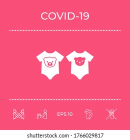 Baby rompers icon. Graphic elements for your design