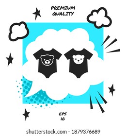 Baby rompers icon. Graphic elements for your design
