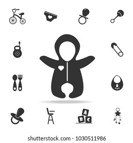 Baby rompers icon. Set of child and baby toys icons. Web Icons Premium quality graphic design. Signs and symbols collection, simple icons for websites, web design on white background