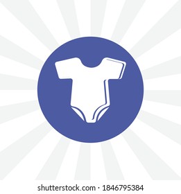 baby rompers isolated simple solid vector icon
