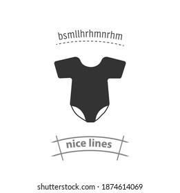 baby rompers isolated vector icon. baby design element