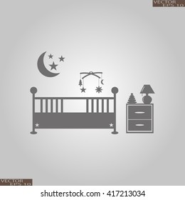 Baby room with furniture. Nursery interior.