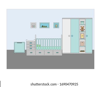 baby room on white background