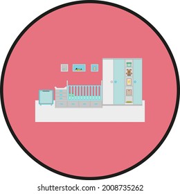 baby room on white background