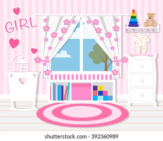 Baby room in pink