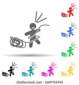 Baby, rope, strangle multi color style icon. Simple glyph, flat vector of baby icons for ui and ux, website or mobile application