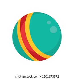 Baby rubber ball icon. Flat illustration of baby rubber ball vector icon for web design