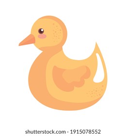 baby rubber duck floating toy icon vector illustration design