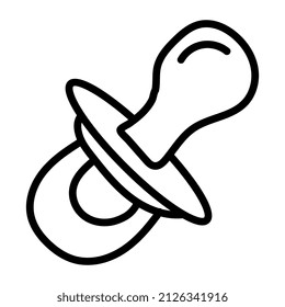 Icono de maniquí de goma de bebé, diseño vectorial del pacificador

