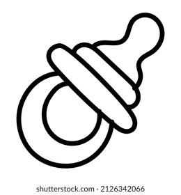 Baby rubber dummy icon, vector design of pacifier

