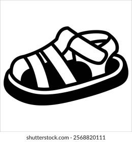 Baby Sandals Icon Element For Design