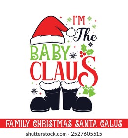 The baby Santa Claus Christmas design, Santa family Christmas design