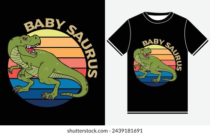 Baby Saurus - Trex Vector T shirt - illustration vector art - Trex T-shirt Design Template - Print svg