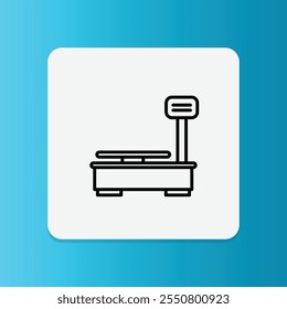 Symbol für Babywaage. Bearbeitbarer Strich. Vektorgrafik