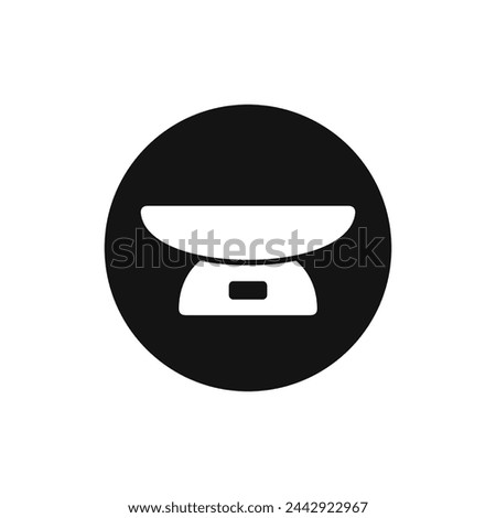 Baby scales black and white vector icon