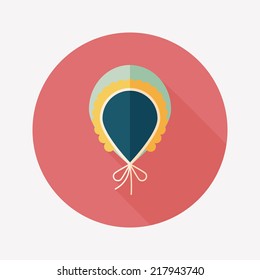 baby scarf flat icon with long shadow,EPS 10