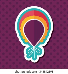 baby scarf flat icon with long shadow,EPS 10