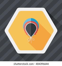 baby scarf flat icon with long shadow,EPS 10