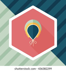 baby scarf flat icon with long shadow,EPS 10