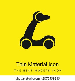 Baby Scooter Silhouette minimal bright yellow material icon