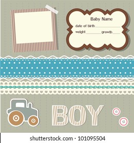 Baby scrapbook elements