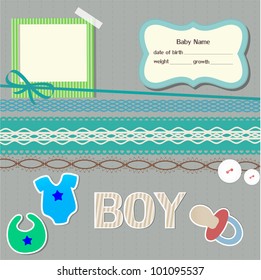 Baby scrapbook elements