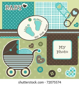 Baby Scrapbook Elements, Vector