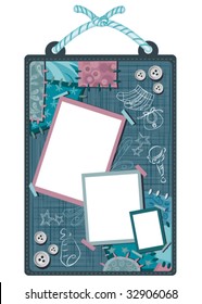 Baby Scrapbook Layout - Vektorgrafik
