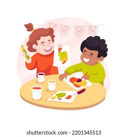 Baby scribbling isolated cartoon vector illustration. Hand and finger development exercise, infant learning to draw, scribbling on paper, daycare center, early childhood vector cartoon.