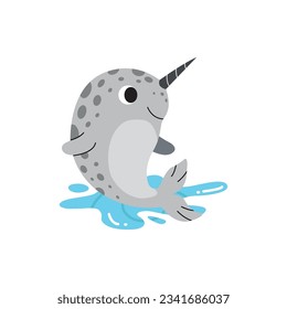 Baby Sea Lion Vector Flat Illustration