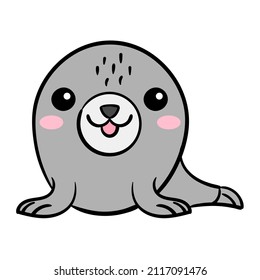 Baby Seal Cartoon Isolated Seal Vector Stock Vector (Royalty Free ...