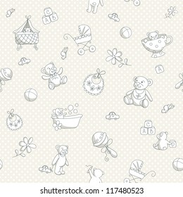 Baby seamless background