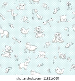 Baby seamless background