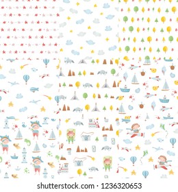 Baby seamless pattern