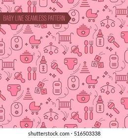 Baby Seamless Pattern Backgound