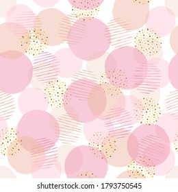 Baby seamless pattern with circles. Geometric abstract texture for fabric, textile and paper.