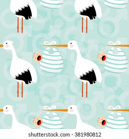 Baby seamless pattern. Colorful texture on white background