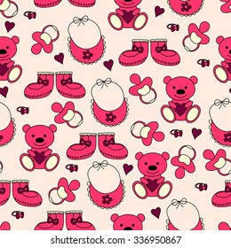 baby seamless pattern. Cute bears