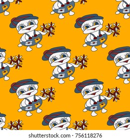 baby seamless pattern with a duckling for your design