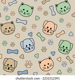 Baby seamless pattern. Flat style. Vector illustration 