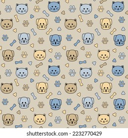 Baby seamless pattern. Flat style. Vector illustration 