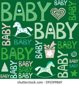 Baby seamless pattern. Vector Illustration