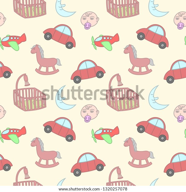 Baby seamless\
pattern, wallpaper,\
cartoon