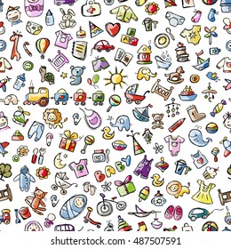 Baby seamless pattern for your design
