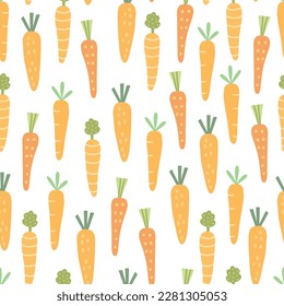 Baby seamless patterns carrot background. Designs used for newborn apparel, textiles, and wallpaper