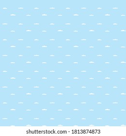 Baby seamless patterns with clouds on a blue sky. Printing paper packaging. Vector illustration