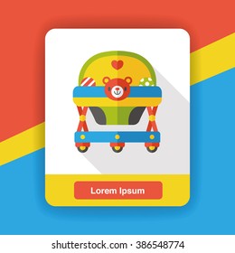 baby seat flat icon