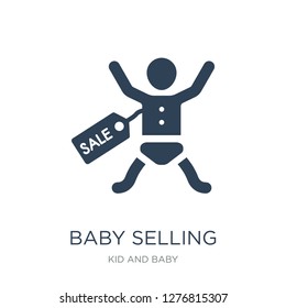 baby selling icon vector on white background, baby selling trendy filled icons from Kid and baby collection, baby selling vector illustration