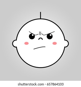 Baby serious vector