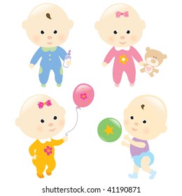 Baby Set 3 Isolated